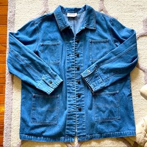 Vintage Cotton Denim Chore Jacket sz 14/16